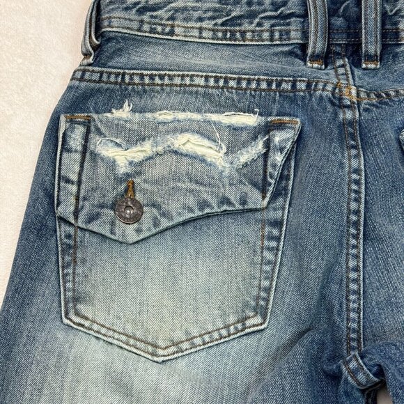 Cult of Individuality Hagen Relaxed Selvedge Distressed Button-Fly Jeans W32 L34 - Picture 12 of 16